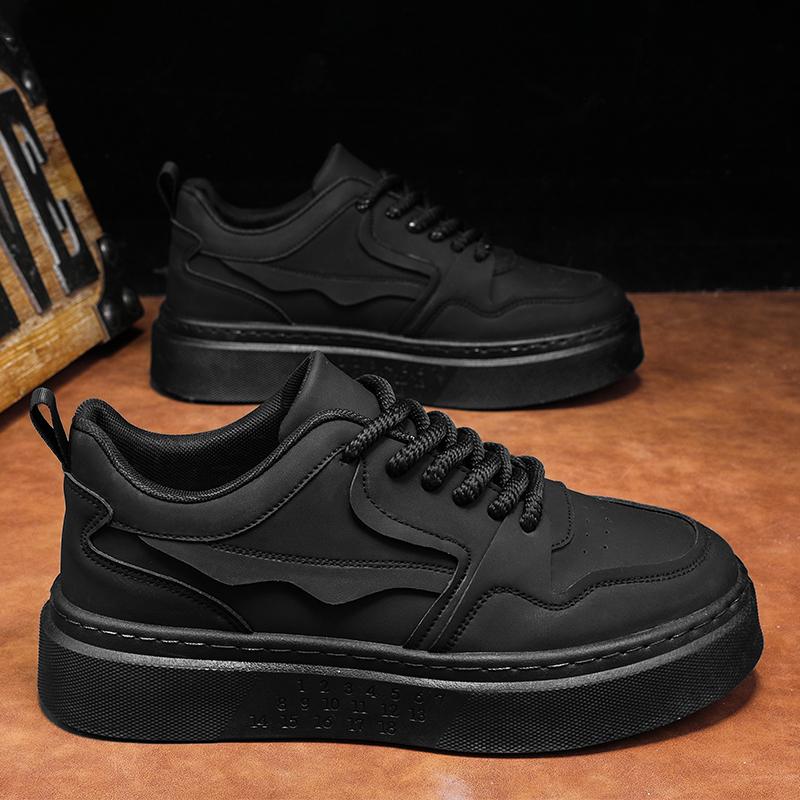 Новые мужские кожаные туфли для отдыха на открытом воздухе на плоской подошве, классические черные спортивные туфли со шнуровкой, для скейтборда, для ходьбы, белые кроссовки для отдыха и бега
