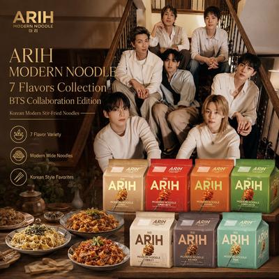 4 упаковки Коллаборация BTS PALDO ARIH Лапша в современном стиле Жареная лапша 7 вкусов