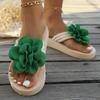 Foreign Trade Large Size Women's Shoes Summer Independent Station Slippers Flower Flip-flops Platform Slippers Casual Versatile Lightweight Beach Shoe