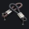 AAAJL1 Leather Rope KeyChain Hand Woven Horseshoe Buckle Key Ring Car Key Rings For opel astra g h j insignia zafira corsa d c vivaro z