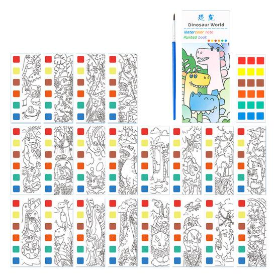 Акварельная книга для рисования Детская акварельная книга с 21 уникальным узором 6 ярких