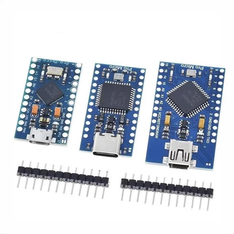 1 Set Replace Accessories Pro Micro Atmega32U4 5V 16Mhz For Pro Mini With 2 Row Pin Header For Leonardo Mini Usb Interface