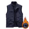 Velvet Vest Double-sided Vest for Men's Outdoor Leisure Warm Windproof Vest Stand Up Collar Top