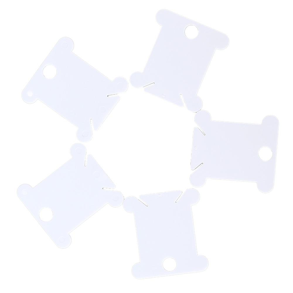 300pcs Plastic Floss Bobbins White Embroidery Floss Cards Thread Organizer For Cross Stitch