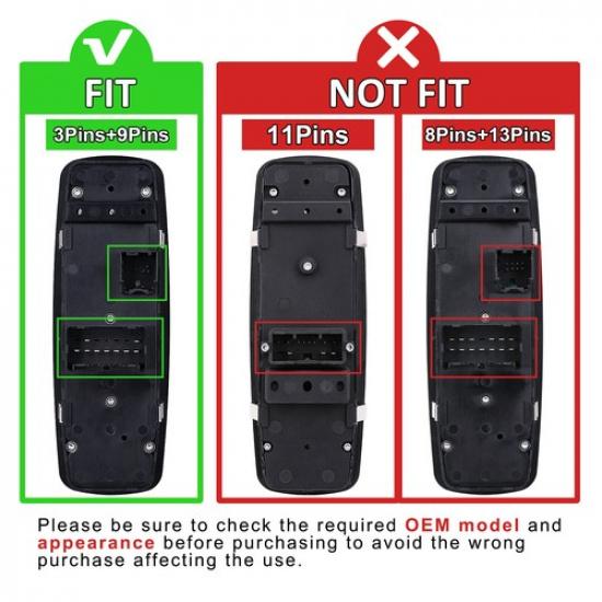 Master Window Control Switch For 2009-2012 Dodge Ram 1500/2500/3500 4602863AB