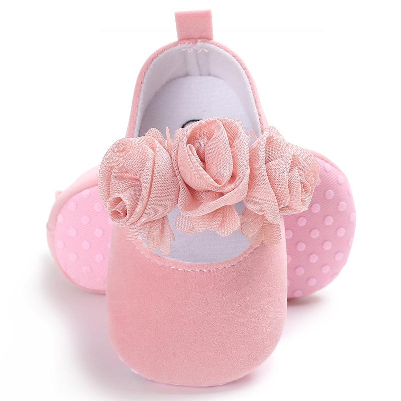 Baby Shoes Spring and Autumn 0-1 Years Old Girl Princess Shoes Small Flower Dance Shoes Soft Bottom Toddler Shoes