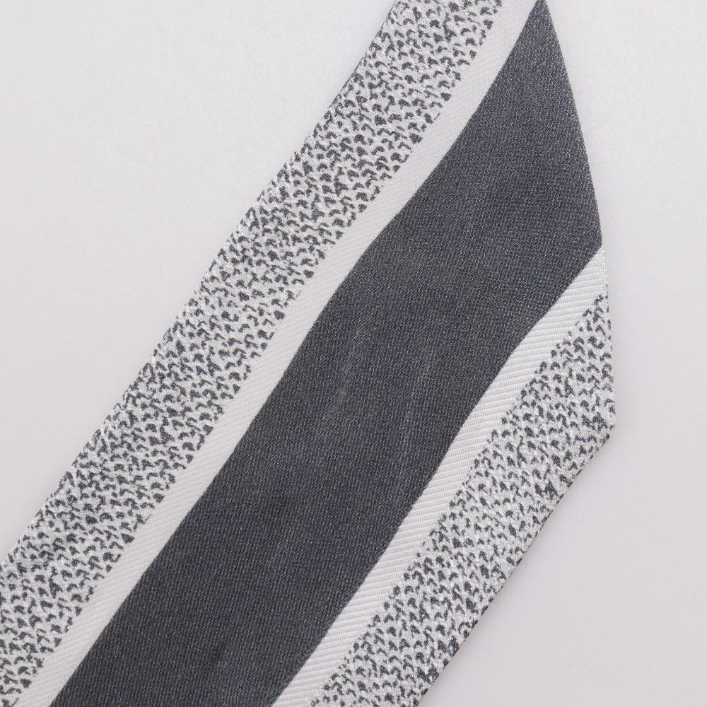 Dior Mitza Scarf 15JOU106I602 Toile De Jouy Sauvage Ribbon Scarf Gray Silk Women Used