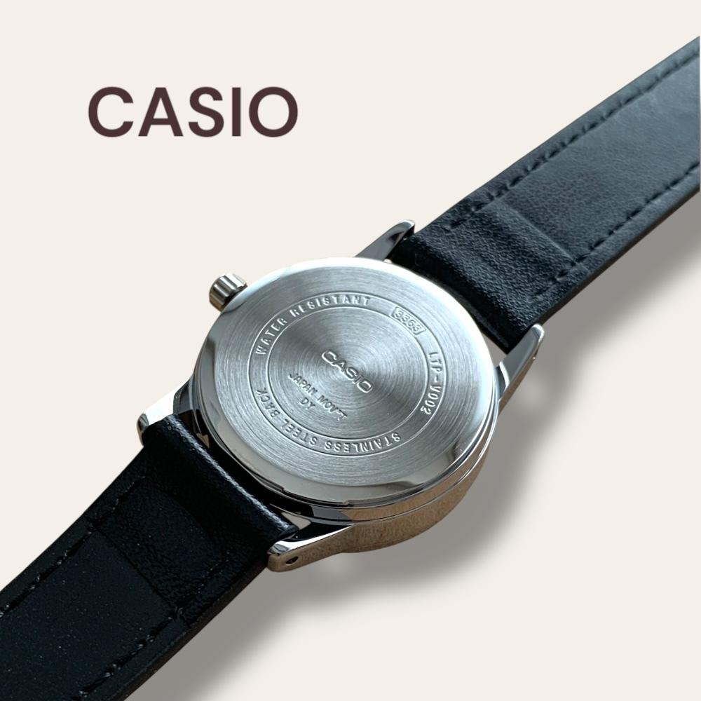 Casio Часы с Хранилищем Кожаные Отлично для Женского Корпуса, Ремешка, Черные, Женские Часы, Возраст