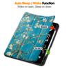 For iPad Pro 13 (2024) Tablet Case Pattern Printing Tri-Fold Stand Leather+TPU Cover with Pen Holder