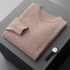 Men's Pure Cashmere Round Neck Sweater - Autumn/Winter, Thickened, Versatile, Trendy for Middle-Aged & Young.
