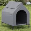 VidaXL Dog Niche, Kennel with Window, Pet House Garden Terrace Yard, Light Grey Oxford Fabric 172590