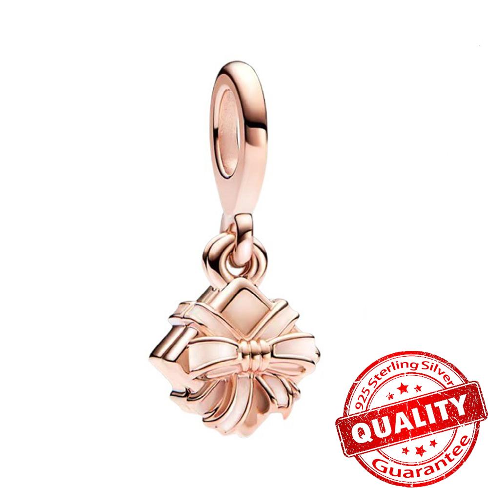 Медные носки-мышки и бусины-снежинки и подвеска-олень Подходит для браслета Хэллоуин Рождественский кулон Подарки