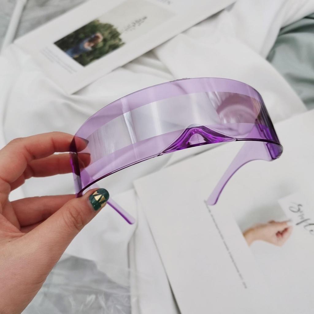 Солнцезащитные очки Futuristic Warrior: Модные интегрированные очки для вечеринок с персонализированной повязкой на голову