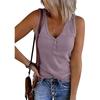 Summer New Women's Breasted Knitted Vest Solid Color V-neck Sleeveless Top