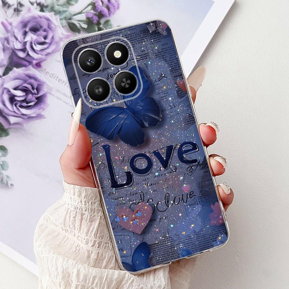 Чехол для Honor 400 Smart 5G LGN-NX1 Роскошный чехол с рисунком бабочки Мягкий силиконовый чехол для Honor X7d HonorX7d Honor400 Smart Сумки