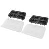 2Pcs 3D Cat Shape Silicone Ice Cube Tray 4 Cubes Reusable Cute Animal Shape Silicone Ice Mould for Whiskey Cocktails