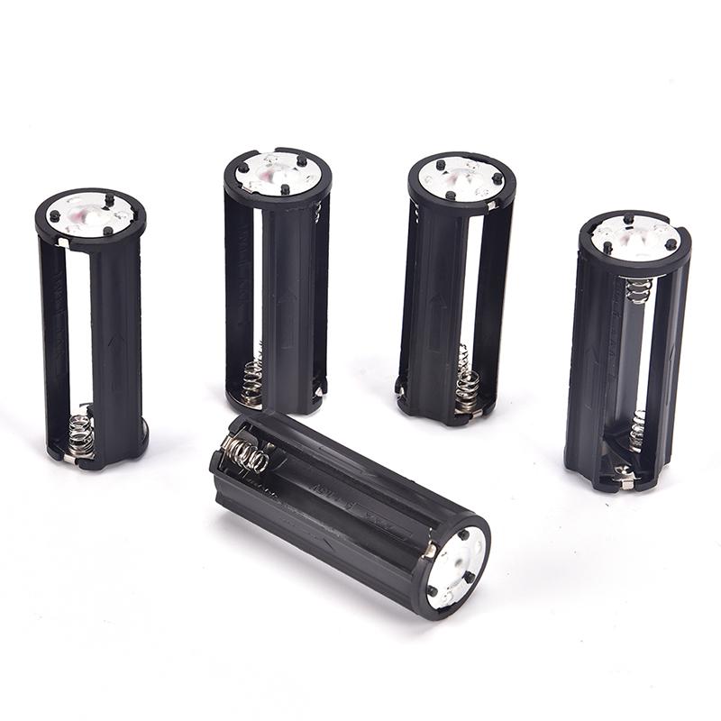 2Pcs Black Battery Holder For 3 X 1.5V Aaa Batteries Flashlight Torch