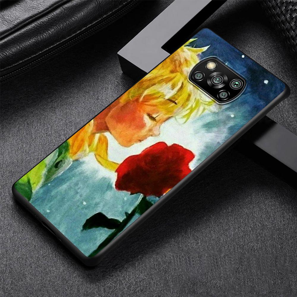 Чехол «Маленький принц» с аниме «Космос» для Xiaomi Poco X3 NFC M3 X4 Pocophone F1 M4 Pro F4 F3 GT, черный чехол из ТПУ для телефона Redmi Note 11 9S