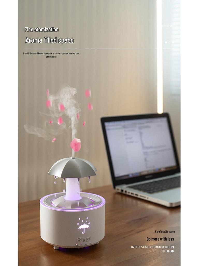 Remote Control Rotating Aroma Diffuser: Large Mist Humidifier with Colorful Light