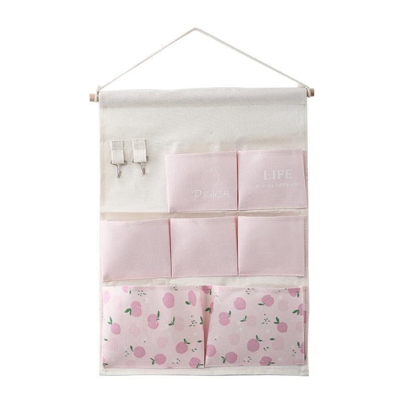 3/7 Сетка Тканевые сумки для хранения для студентов Настенные полки Экономящие место прикроватные тканевые сумки