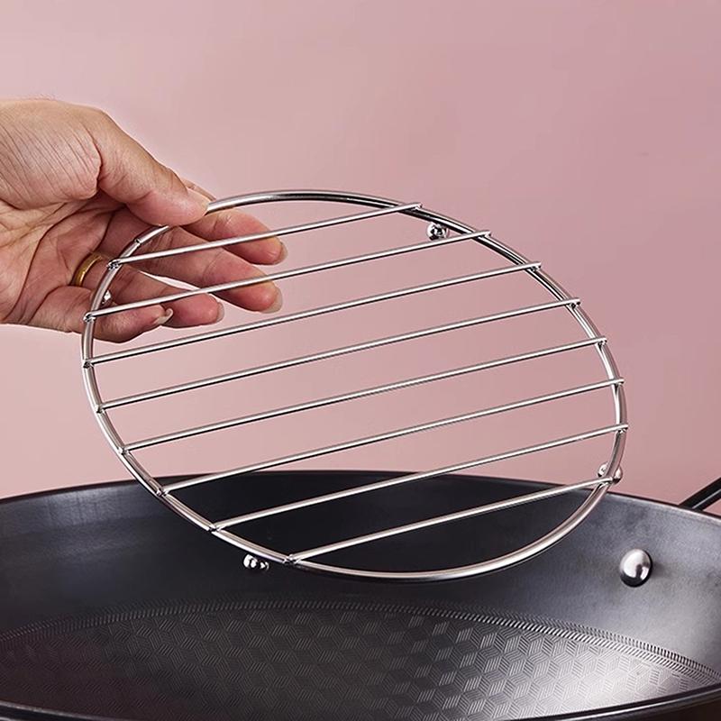 Круглая квадратная подставка из нержавеющей стали для кастрюль и сковородок, держатель, коврики для столовых приборов, коврики для посуды, подставки для напитков, кухонные инструменты, подставка