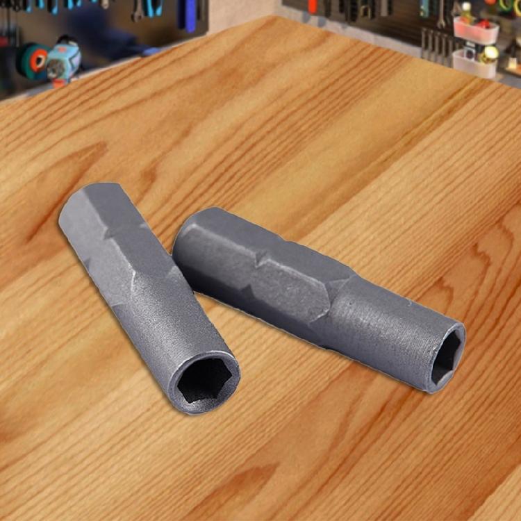 2 шт. 6,35 мм 1/4" Адаптер для вставки биты на шестигранный хвостовик 4 мм, Адаптеры-держатели-переходники для торцевых головок для электроотвертки