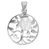 [R5035] - Silver Pendant 'Tree of Life' Ivory Silver (rhodium) - 15mm