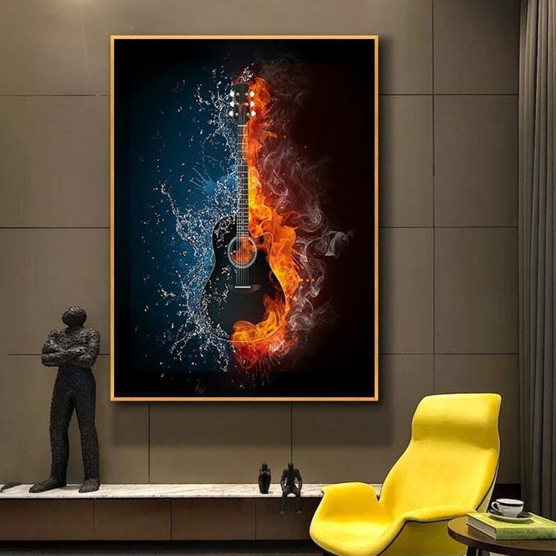 Современная Креативная Музыка Холст Картины Настенные Плакаты Печать HD Картины Для Концерта Офис Гостиная Домашний Декор Без Рамки