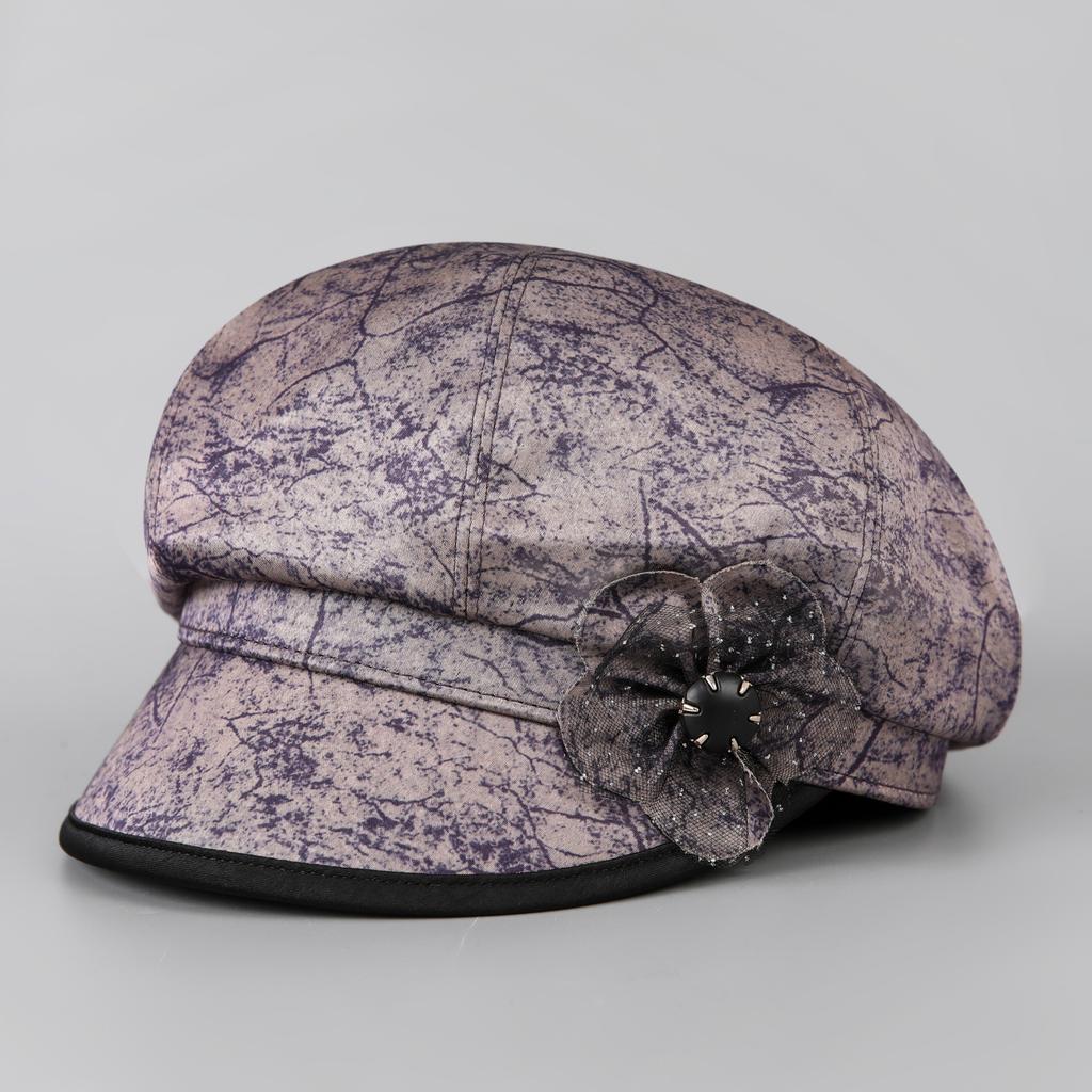 In the elderly hat female spring and autumn day mother cap thin cloth hat old man hat grandma old lady octagonal hat