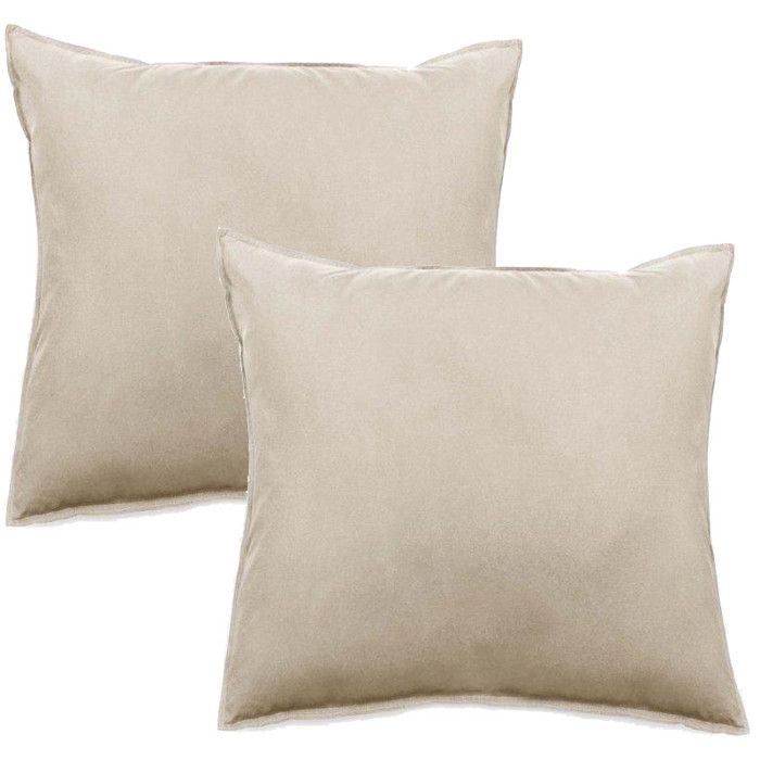 Lot de 2 taies d'oreiller Palace pur coton teint lavé 63 fils/cm² Vent du sud - 65x65 - Palace Lin