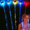 1Pcs Cute Butterfly LED Light-Emitting Fiber Optic Wire Hairpin Luminous Silk Braids Styling Tool