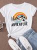 (Asian Size) Women Cartoon Style Cute 90s Sweet Short Sleeve Fashion Clothing Casual Tshirt Female Print Lady Tee Top Graphic T-shirts