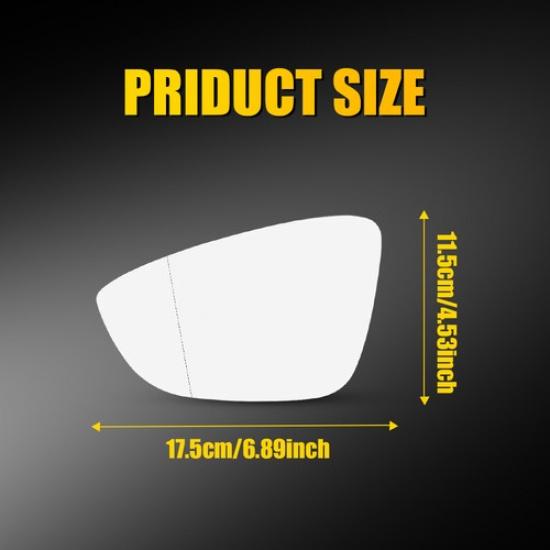 Driver LH Side Heated Mirror Glass Fit For VW CC 2009-2017 & Passat Eos Models
