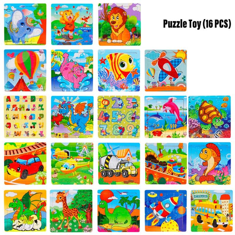 Kindergarten Wooden Puzzle Cards Animal And Transportation Themes Educational Toy For Kids