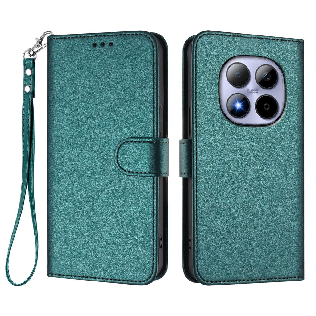 For Xiaomi Redmi Note 15 Pro 5G Leather Case Wallet Stand Phone Cover with Wrist Strap
