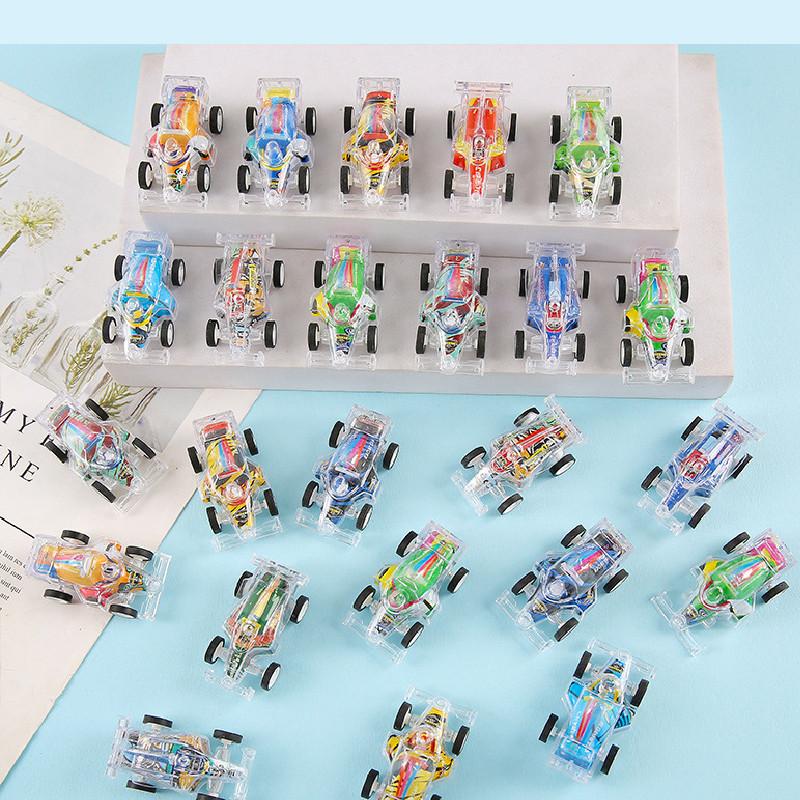 Mini Simulation Inertial Transparent Double Layer Graffiti Car Toy Children