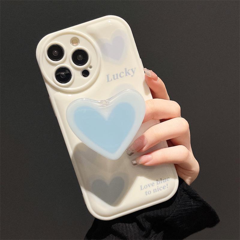 Чехол Zhitai Air Cushion для iPhone 15 Pro Max/14/13 Pro/12/11 с подставкой - женский дизайн