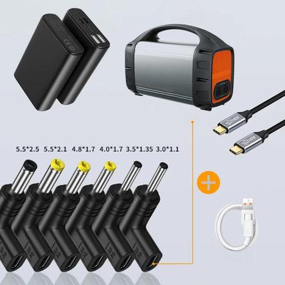 Адаптер USB Type-C Female на DC Male, Угловой 90 градусов USB-C на DC Адаптер-штекер для разъема зарядного устройства ноутбука