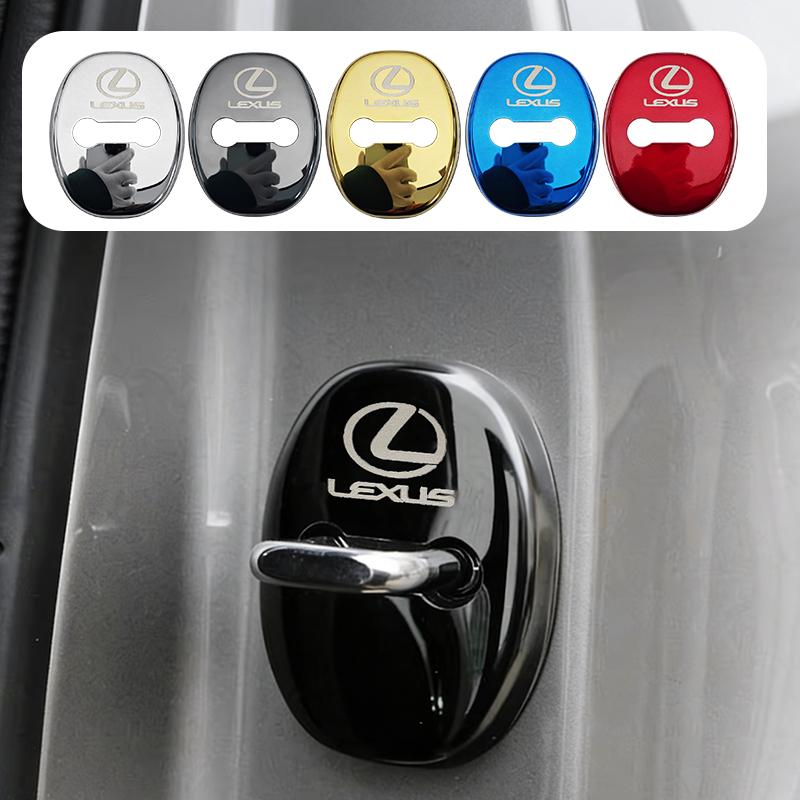 Car Door Lock Cover Sticker Metal Emblem Decal Auto Door Styling for Lexus IS250 IS200 CT200h GS300 LS430 RX450h LX570 NX IS GX QN7