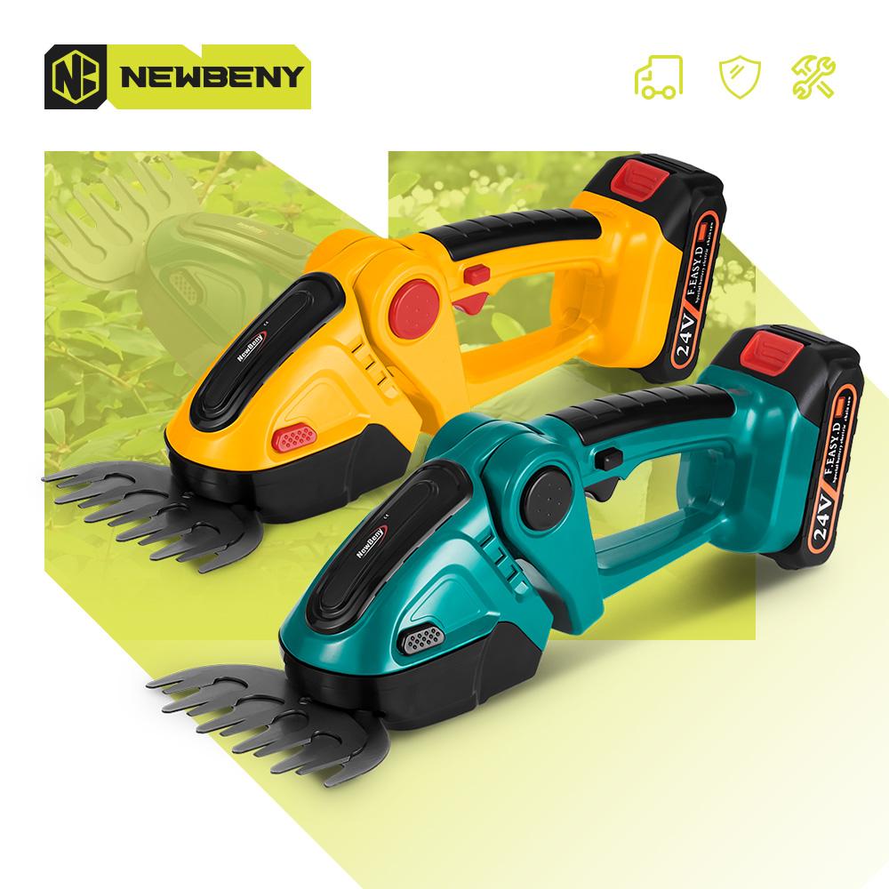 Newbeny Электрический триммер для живой изгороди 2 в 1, беспроводная эффективная бытовая секаторная пила, перезаряжаемые электроинструменты для батареи Makita 18 В