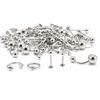 15/60/85 Pcs Body Piercing Jewelry Decor Unisex Tongue Nose Nail Navel Ring Set