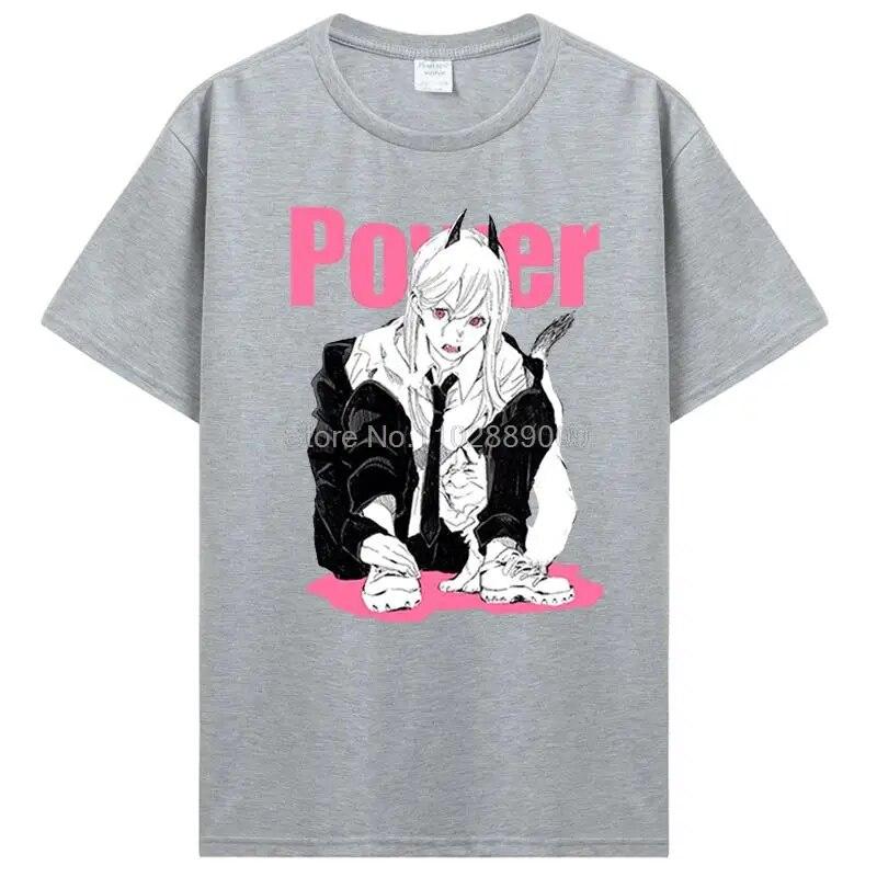 Футболка с аниме Harajuku Manga Power Графические футболки крутая модная женская хлопковая футболка унисекс Топ Ropa Hombre Camisetas Одежда унисекс