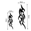 2 шт. Популярная виниловая крутая наклейка на автомобиль, украшение для автомобиля, пламя, огонь, наклейка на автомобиль
