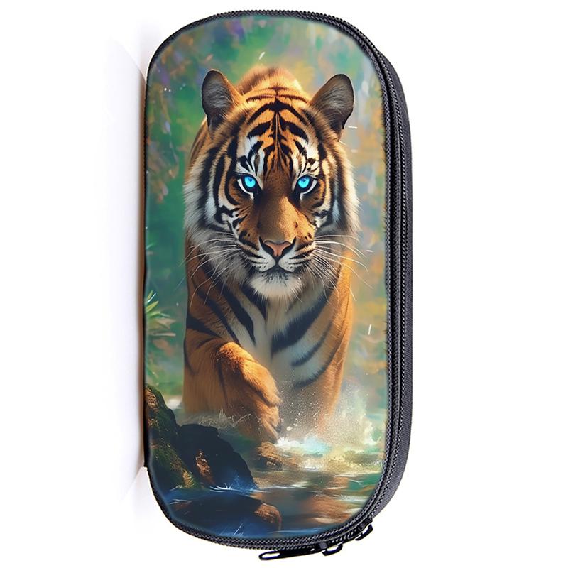 Волк, Панда, Кот, Многофункциональная сумка-карандаш, Лошадь, Капибара, для девочек и мальчиков, Детский пенал, Тигр, Собака, Держатель для канцелярских принадлежностей, Сумка для студентов, Школьные принадлежности