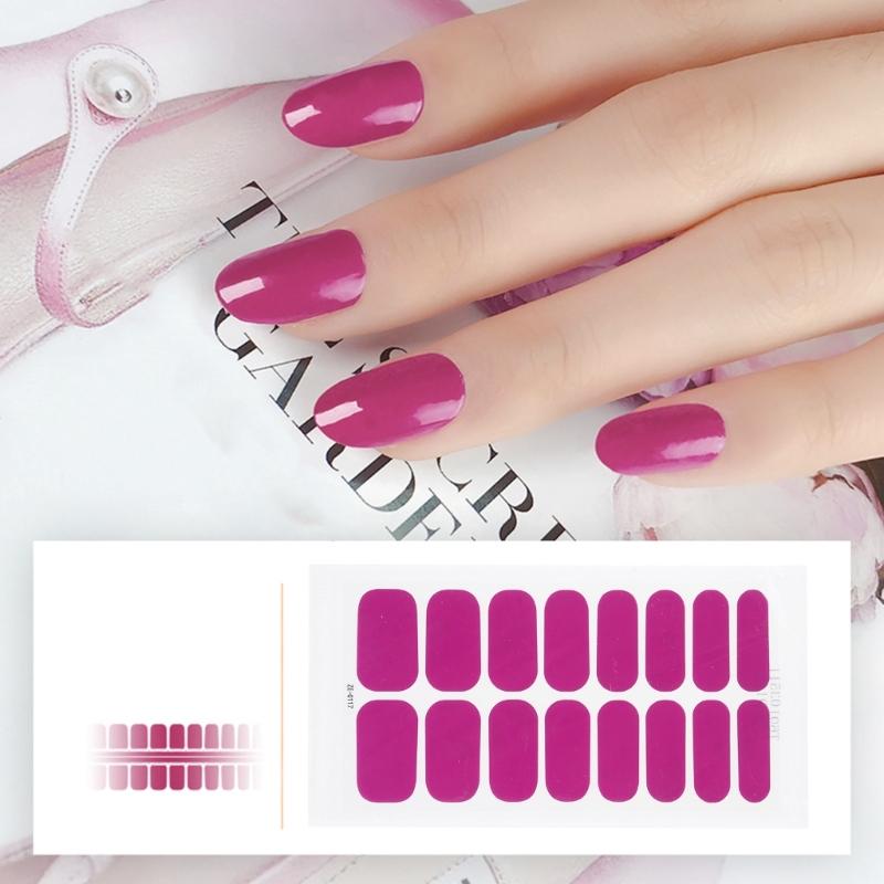 Nail Strips Solid Color Nail Strips Full Nail Wraps Nail Stickers Self Adhesive Nail Art Decal French Nail Sticker