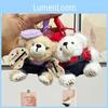 Adorable Diy Plush Bear Keychain Doll Cute Gift Blind Box Accessory In Soft Fabric