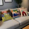Abstract Painting Women Personalized Pillow Dust Cover Bedroom Kids Party Decoration Pillowcase Birthday Children Gift