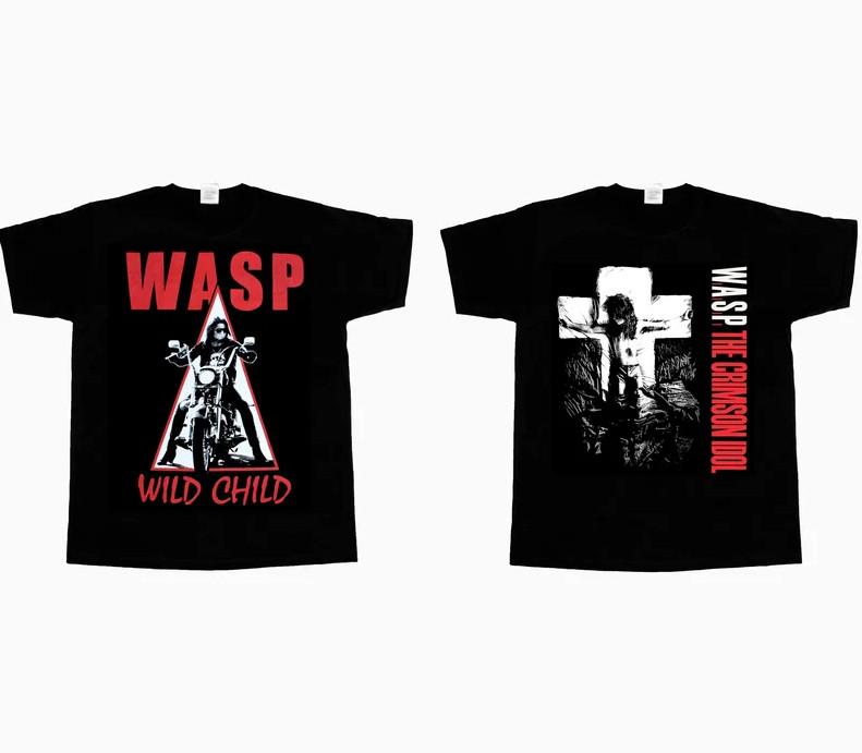 Оса w.a.s.p. crimson idol, дикий ребенок новая черная футболка с коротким рукавом