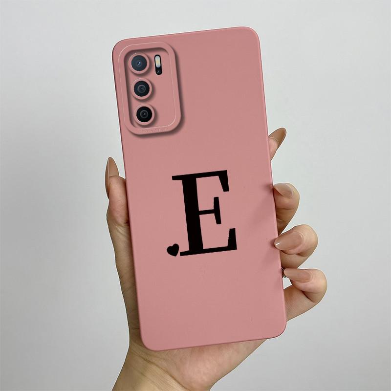 Чехол для телефона OPPO A54s Чехол oppo A16 A16S CPH2269 CPH2271 Милые буквы Квадратный Жидкий силикон Мягкий Ударопрочный Задняя крышка Funda
