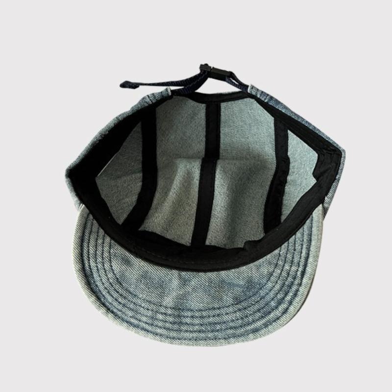 Американские ретро-кепки с короткими полями для мужчин, летние, Ami Kaji Street Fashion, джинсовая кепка с вышитыми буквами для женщин